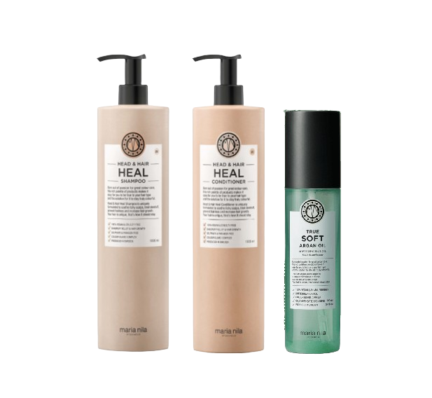 Heal Duo Shampoo &amp; Conditioner 2x1000ml &amp; True Soft Hair Oil 100 ml