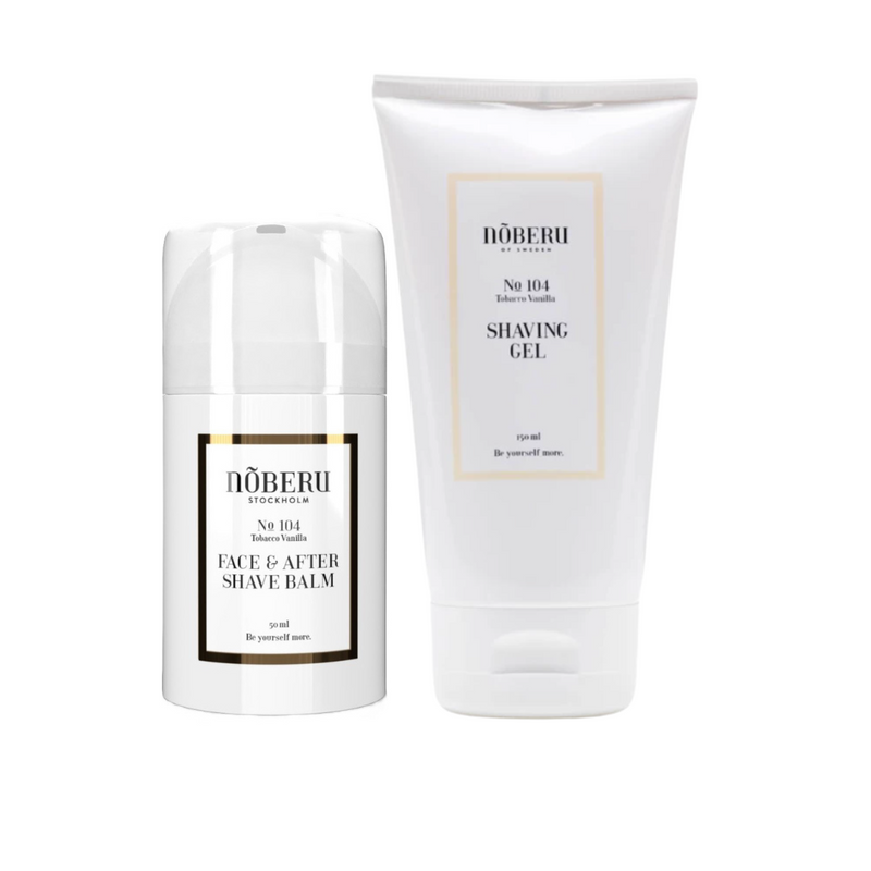 Noberu No 104 Tobacco Vanilla Face After Shave Balm 50 ml & Shaving Gel Tobacco Vanilla 150ml