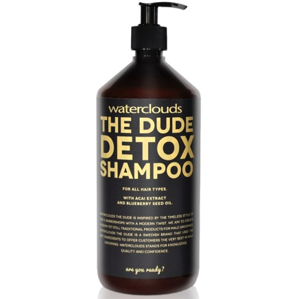 Waterclouds Detox Shampoo 1000ml - BOMBOLA, Schampo för honom, Waterclouds